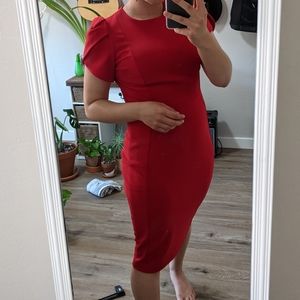 Calvin Klein red dress